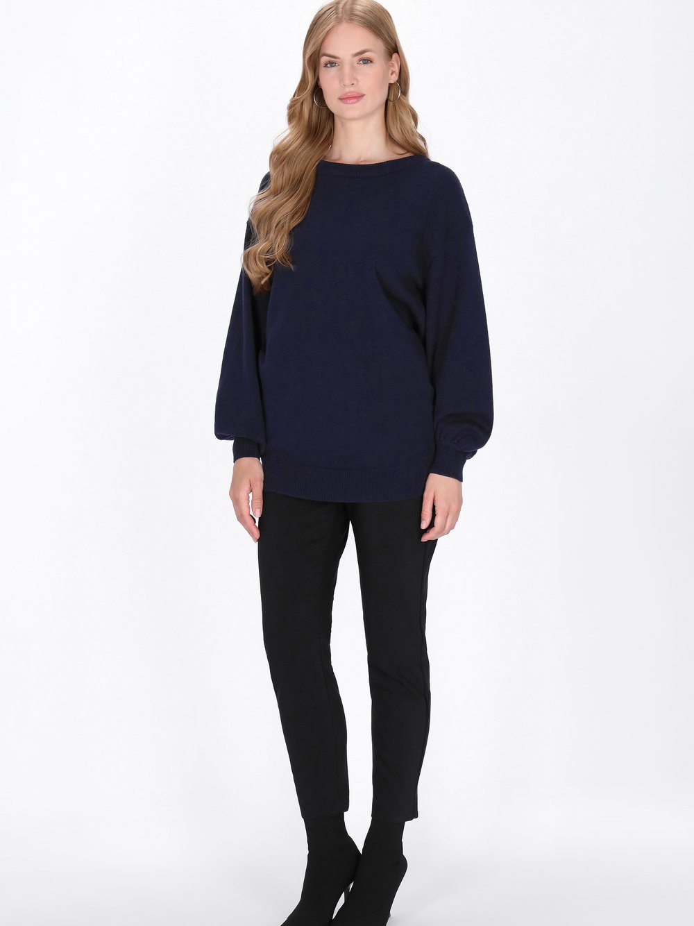 Dreimaster Pullover Damen Viskose blau, XS/S