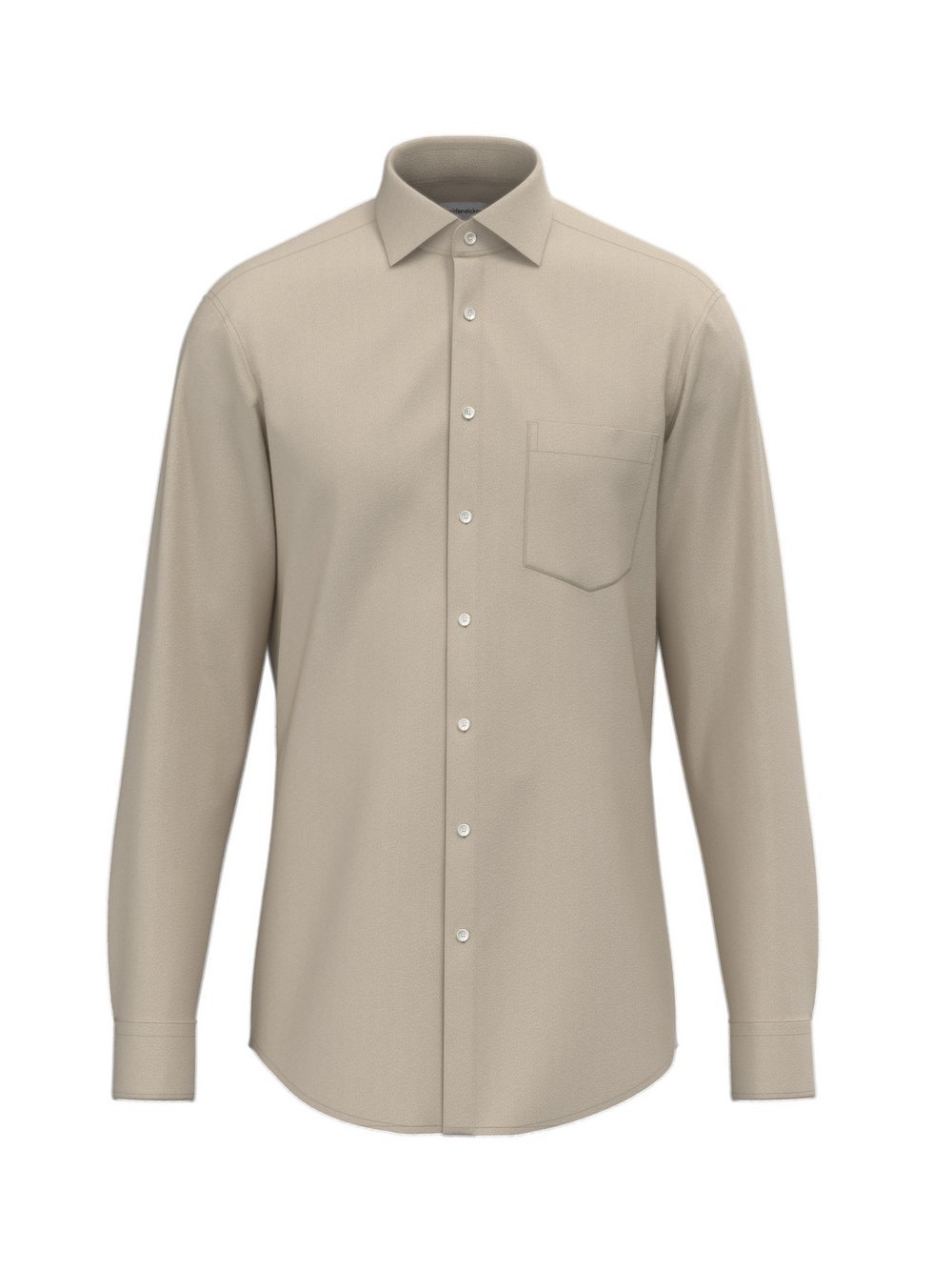 Seidensticker Flanellhemd Herren Regular Fit Baumwolle beige, 42
