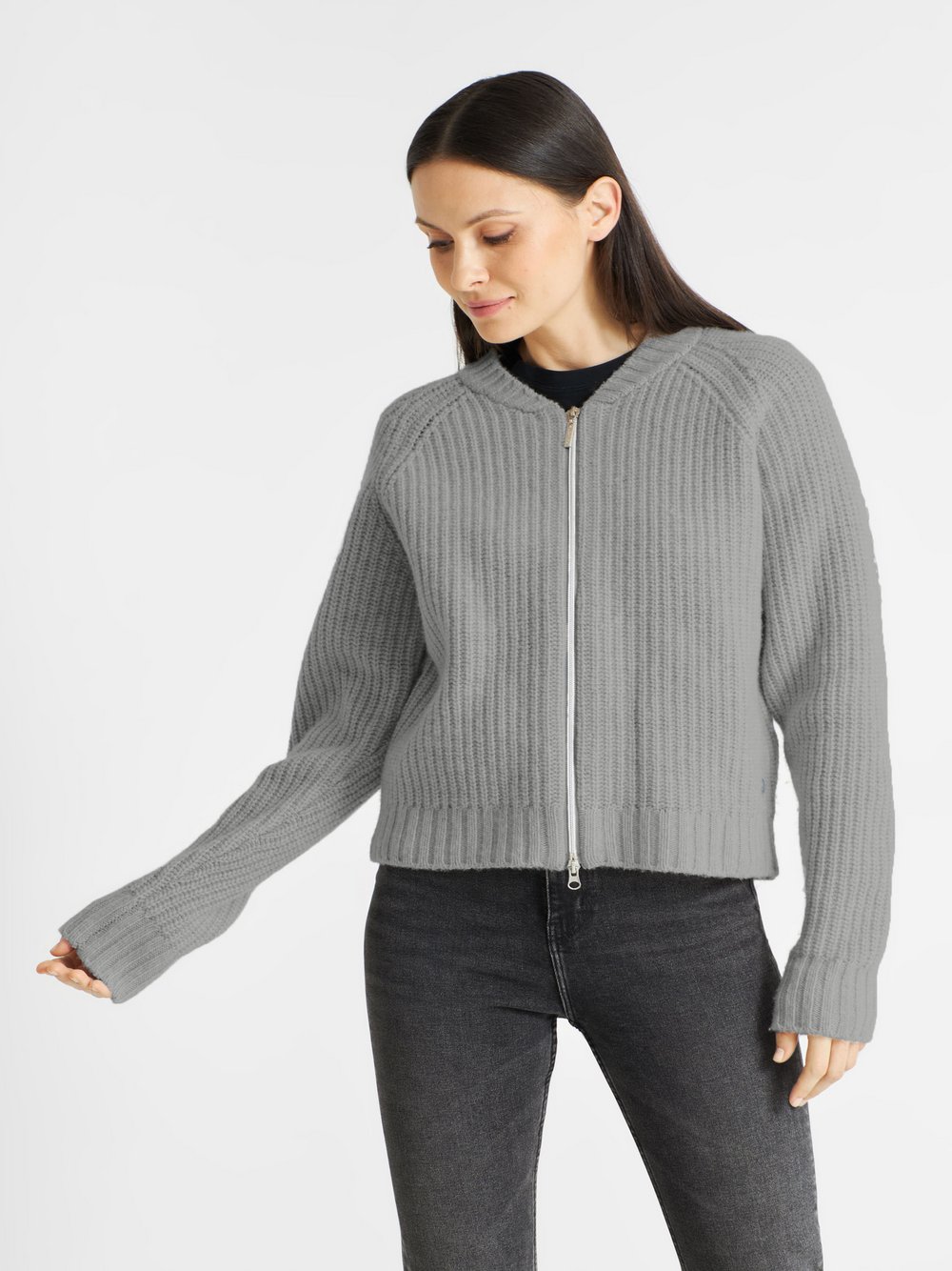 Frieda & Freddies Blouson Damen Wolle grau, 40