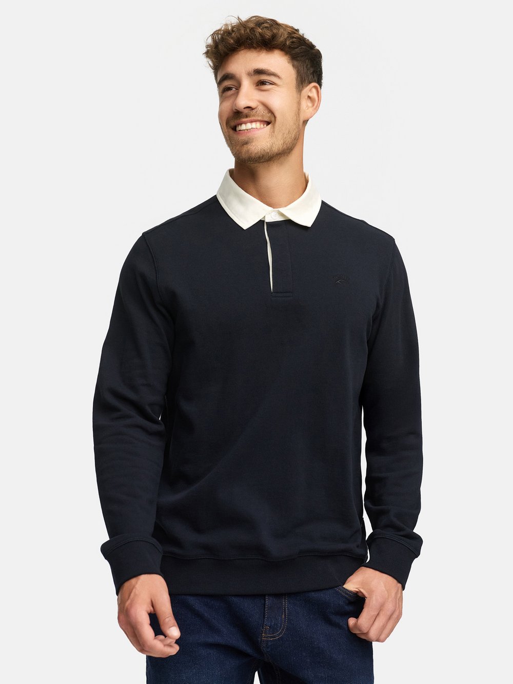 Indicode Sweatshirt Herren Baumwolle schwarz bedruckt, M