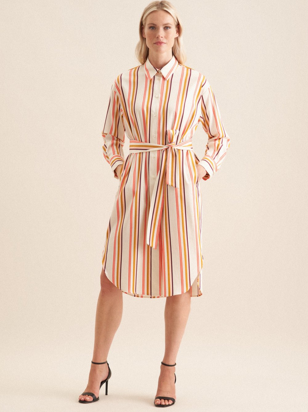 Thumbnail - Seidensticker Kleid Damen Baumwolle pink gestreift, 40