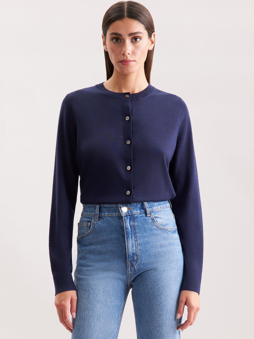 Seidensticker Cardigan Damen Merino blau, XL