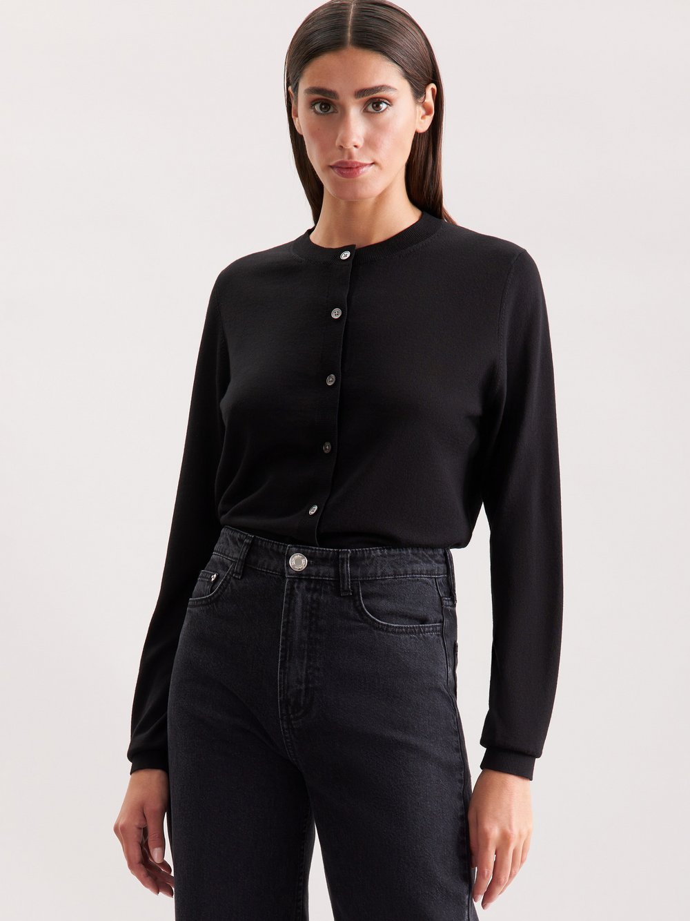 Seidensticker Cardigan Damen Merino schwarz, M