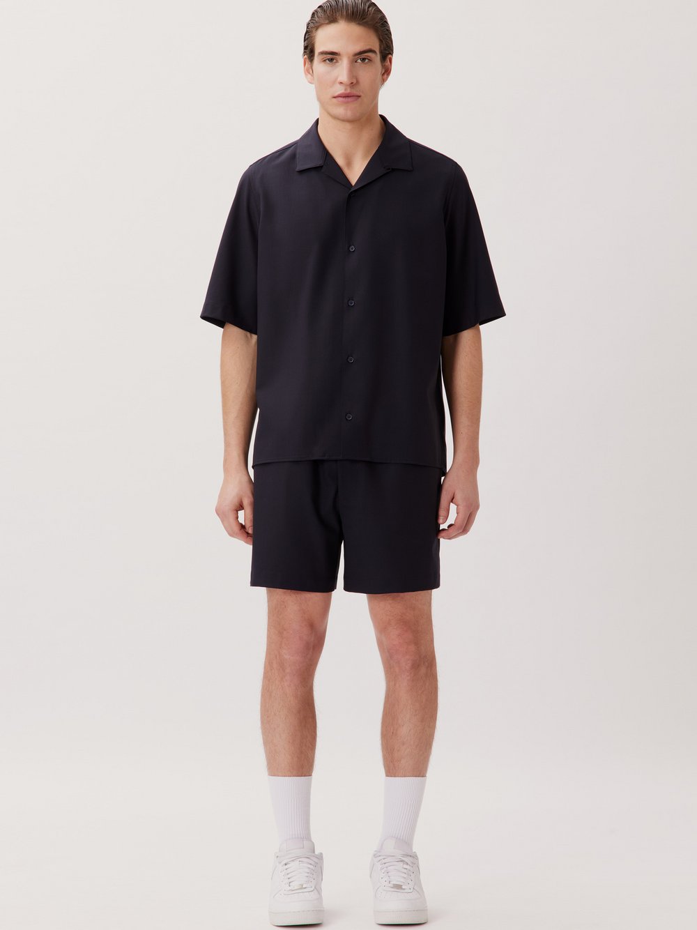 Studio Seidensticker Casual Hemd Herren Regular Fit Wolle blau, M