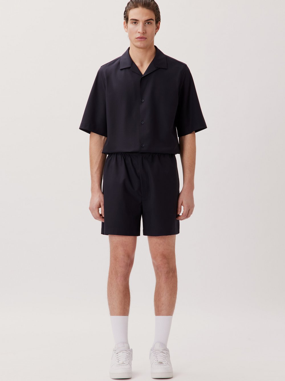 Studio Seidensticker Shorts Herren Wolle blau, L