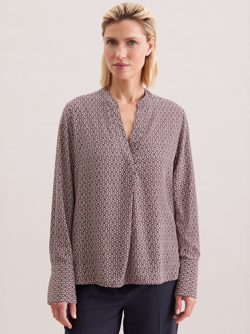 Seidensticker Tunika Damen Viskose rot gemustert, 38