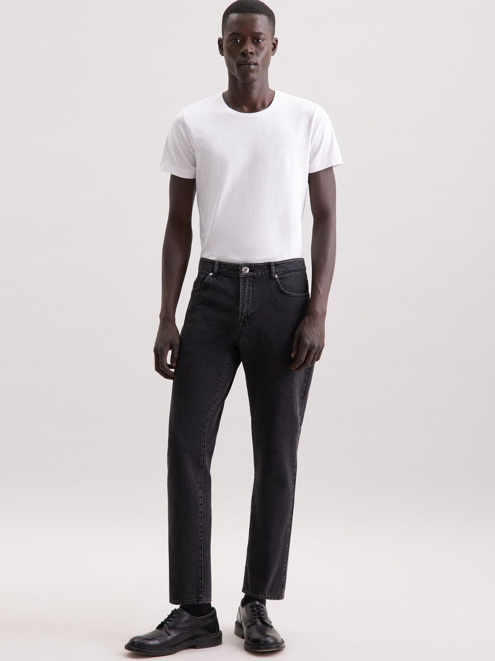 Seidensticker 5-Pocket Denim Herren Baumwolle schwarz, 36-30