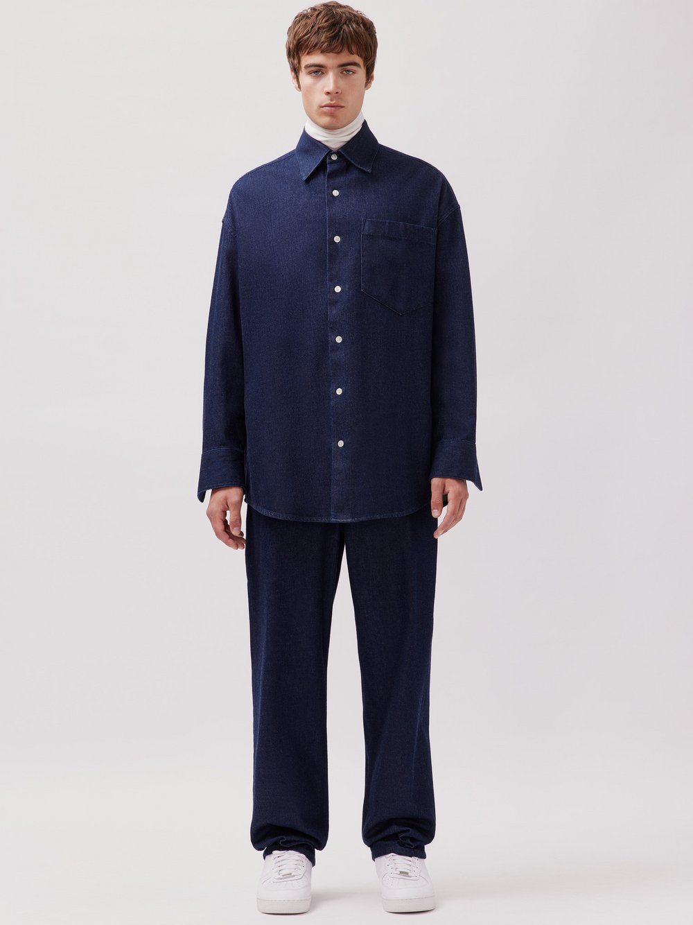 Studio Seidensticker Hemd Herren Modern Fit Baumwolle blau, L