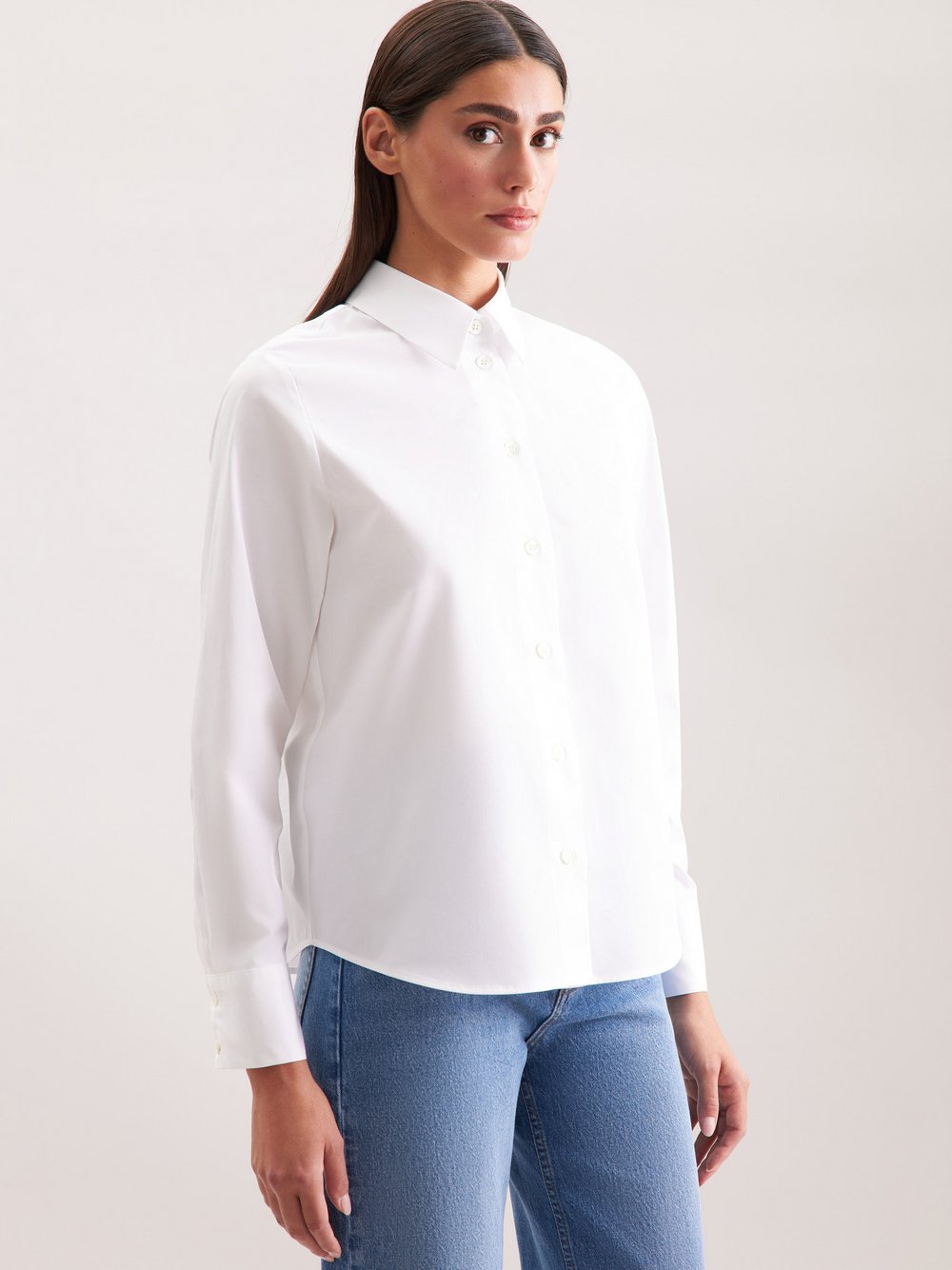Seidensticker Hemdbluse Damen Baumwolle weiß, 40