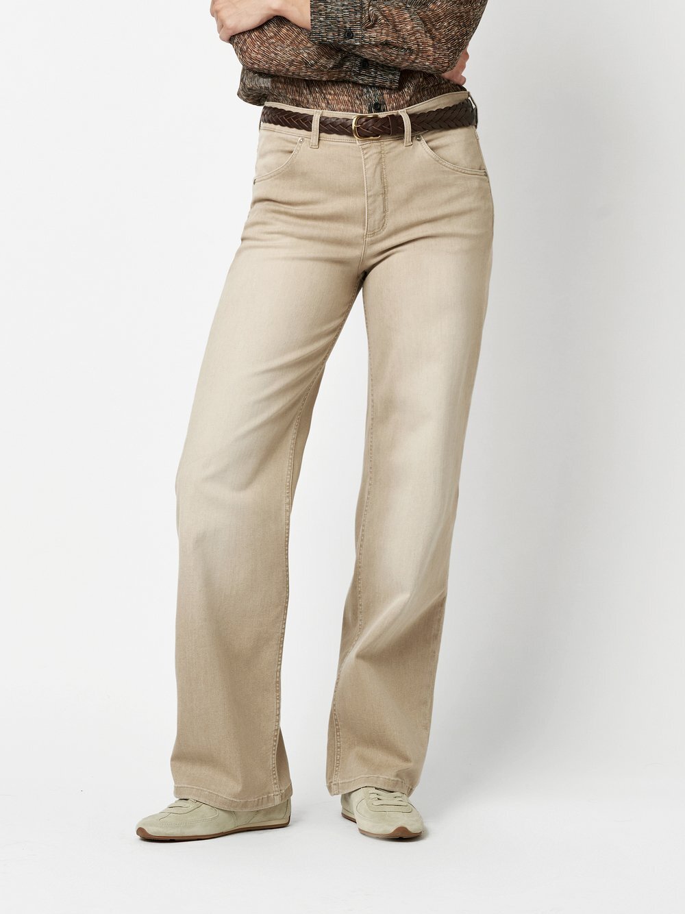 TONI Jeans Damen Baumwolle beige meliert, 42