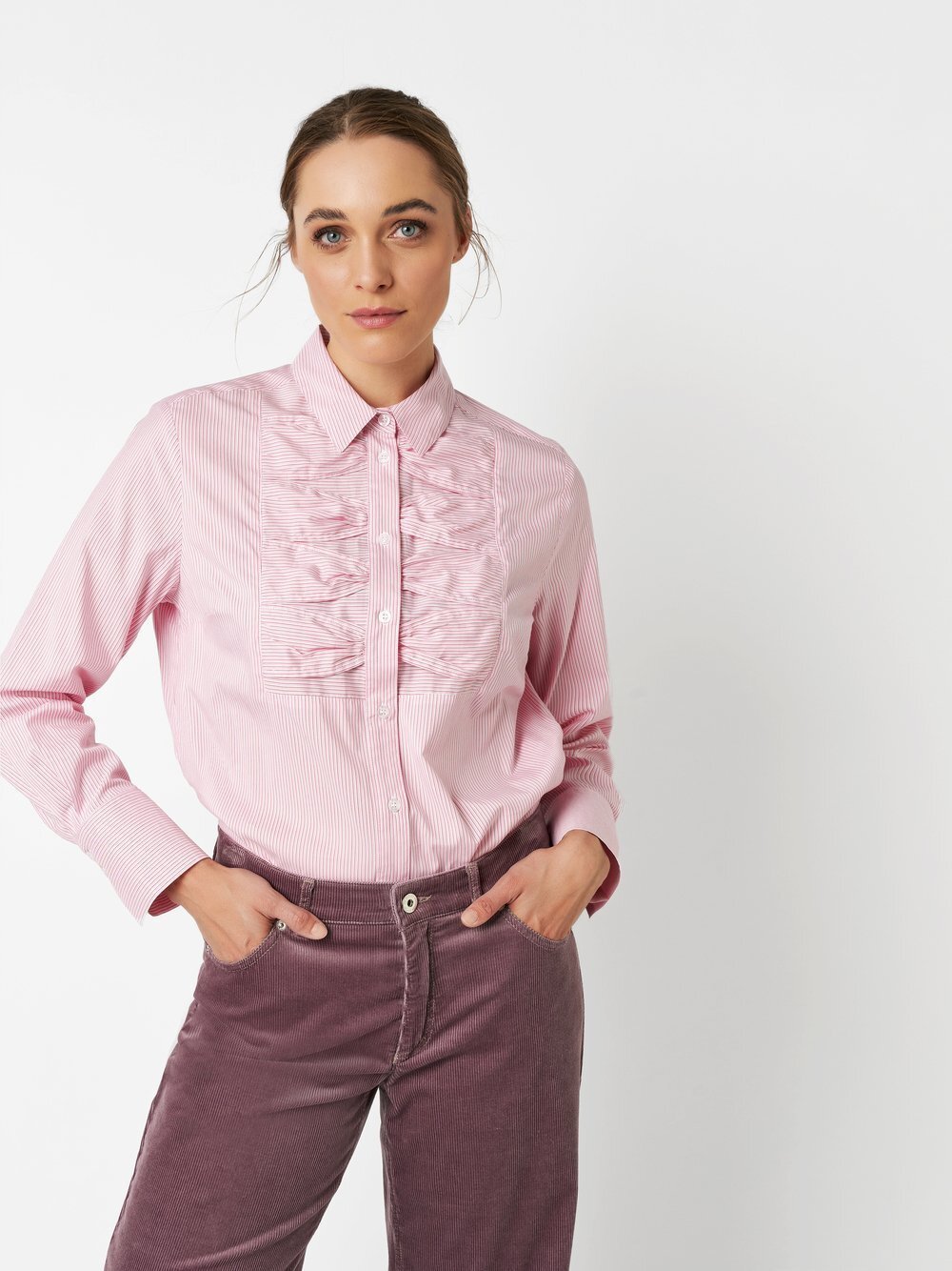 TONI Bluse Damen Baumwolle rosa gestreift, 36