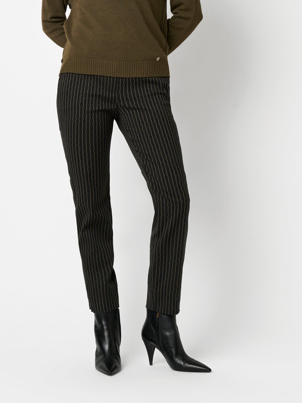 Thumbnail - TONI Hose Damen Baumwolle schwarz gemustert, 36