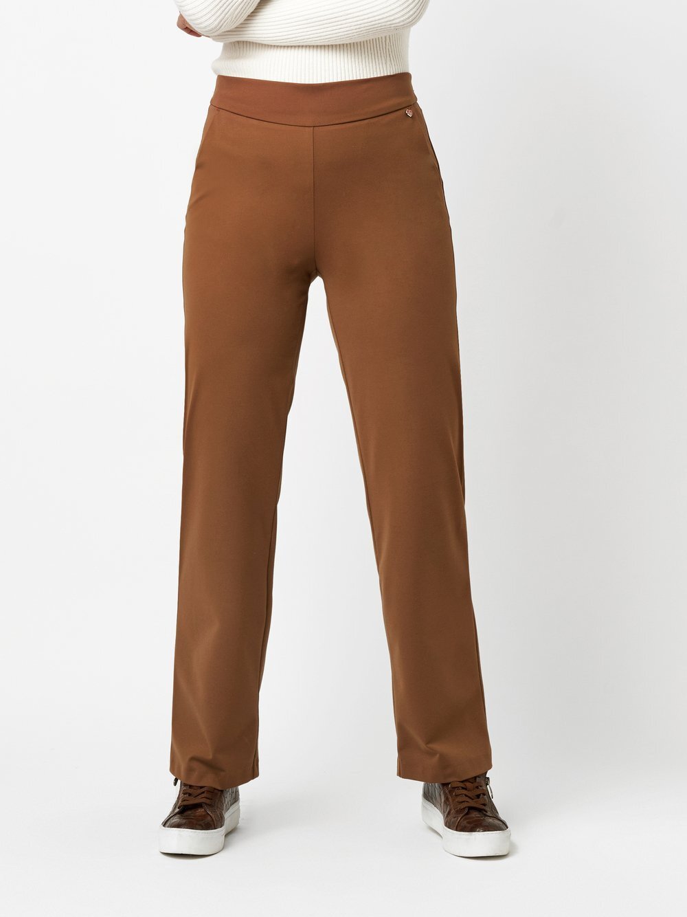 Relaxed Hose Damen Viskose braun, 50