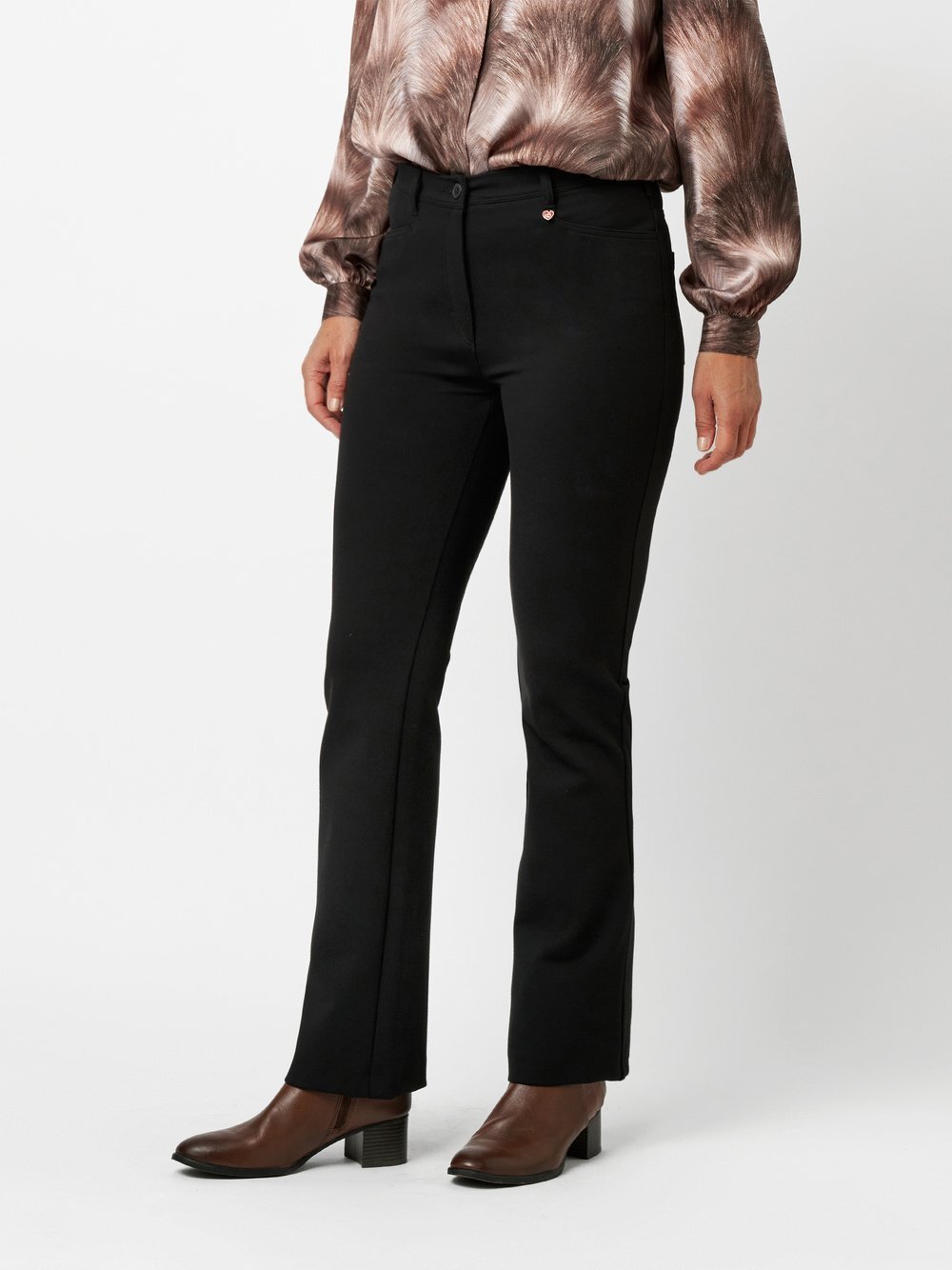 Thumbnail - Relaxed Hose Damen Viskose schwarz, 44