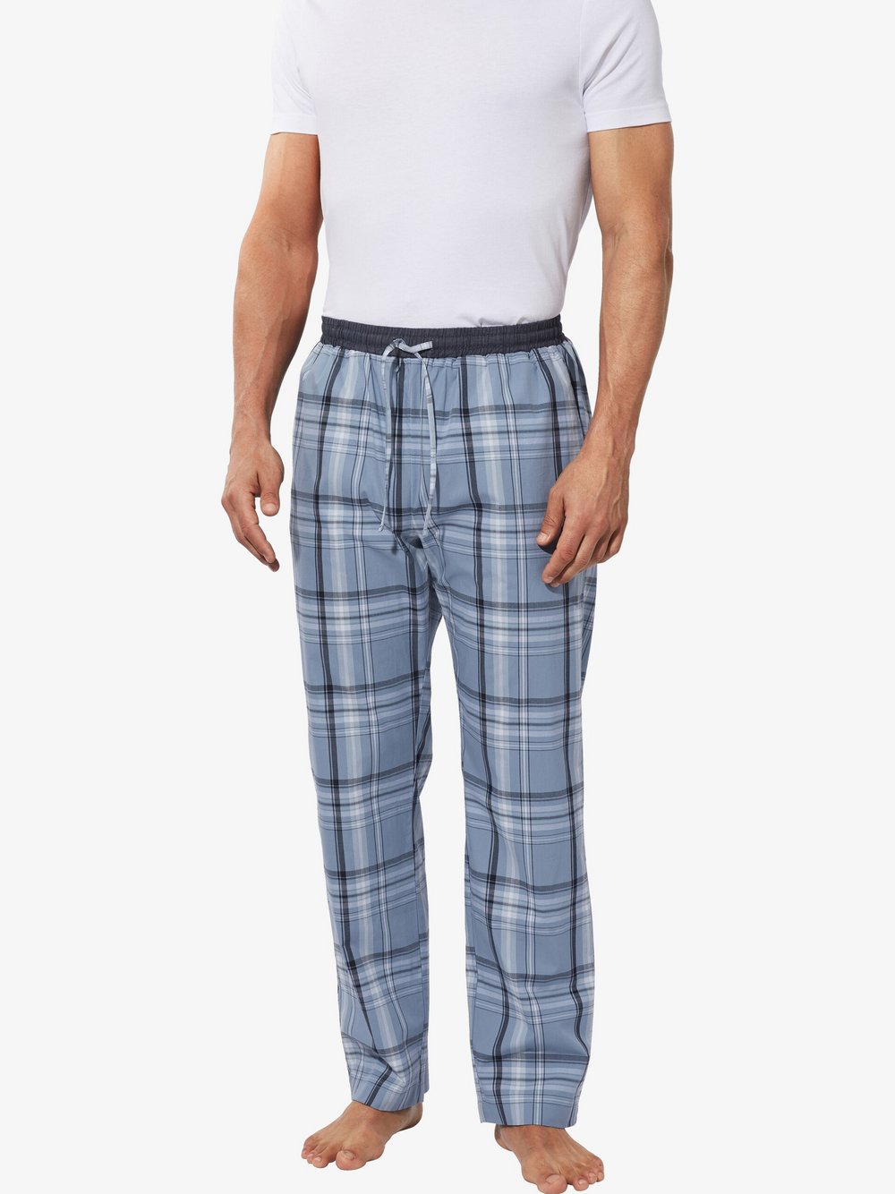 Thumbnail - BABISTA 2er Pack Schlafhose Herren Baumwolle blau kariert, XL