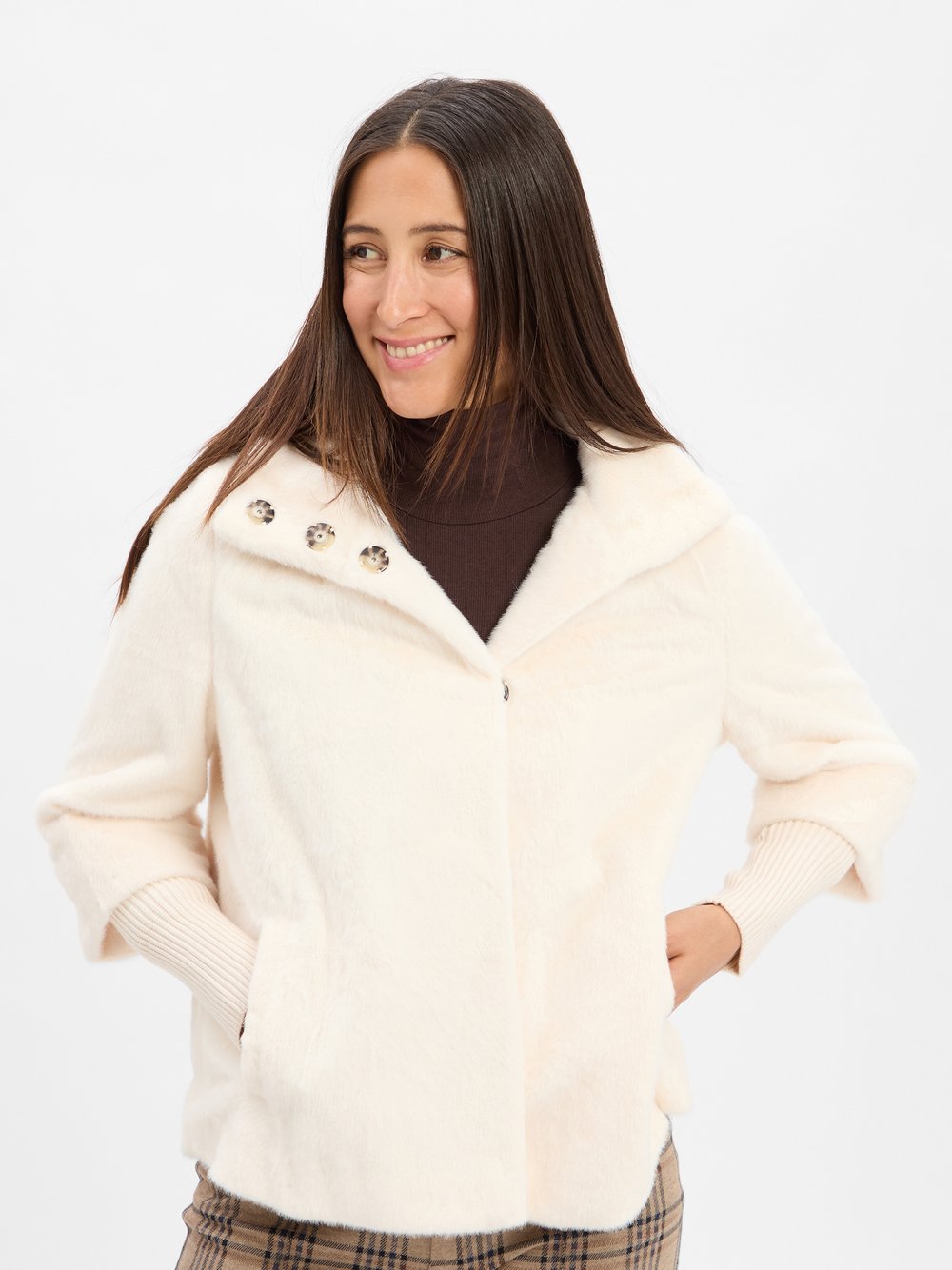 zero Jacke aus Kunstfell Damen braun, 36