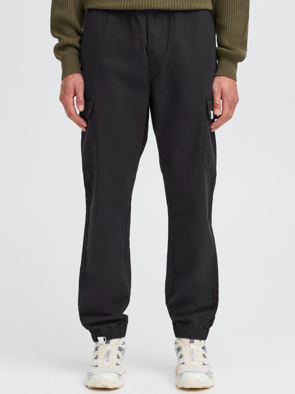 Solid Jogginghose Herren Baumwolle schwarz, M