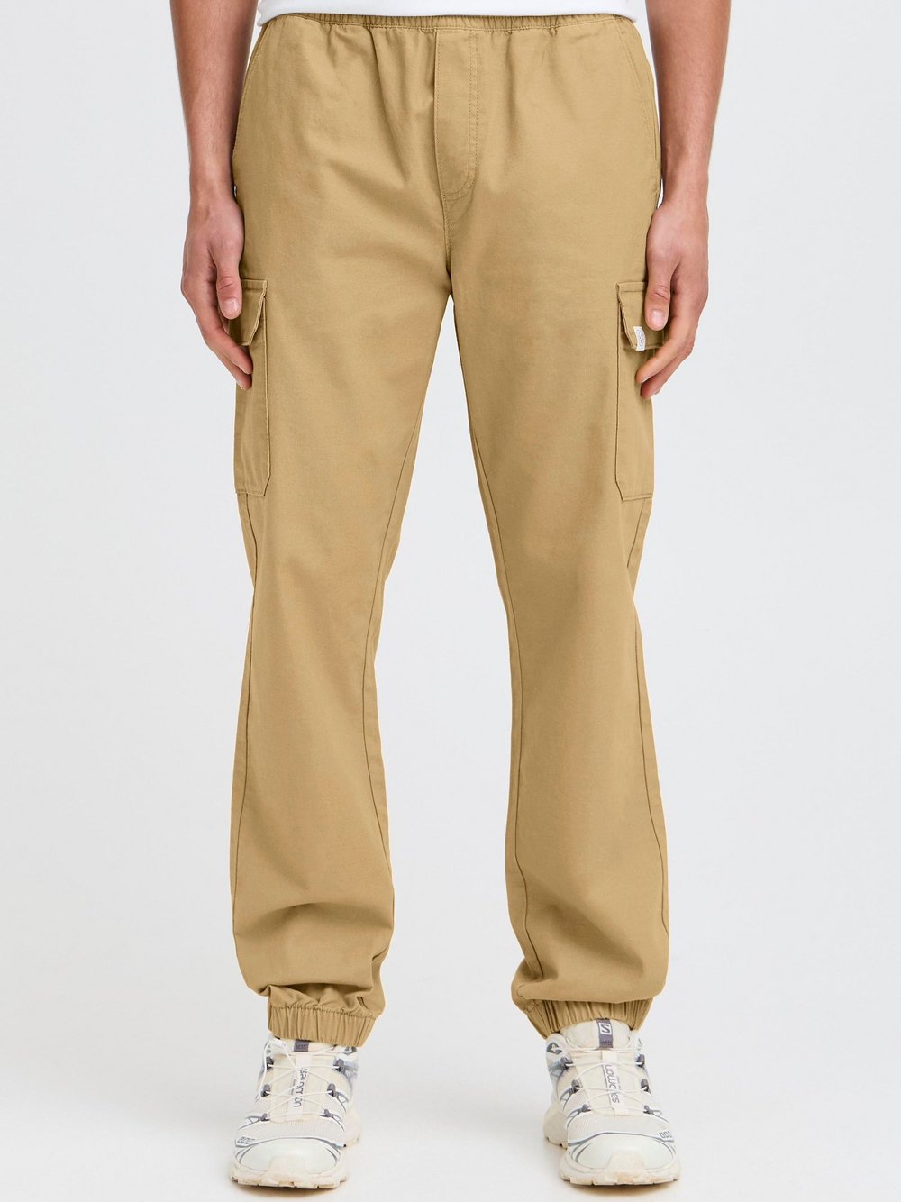 Solid Jogginghose Herren Baumwolle beige, XXL