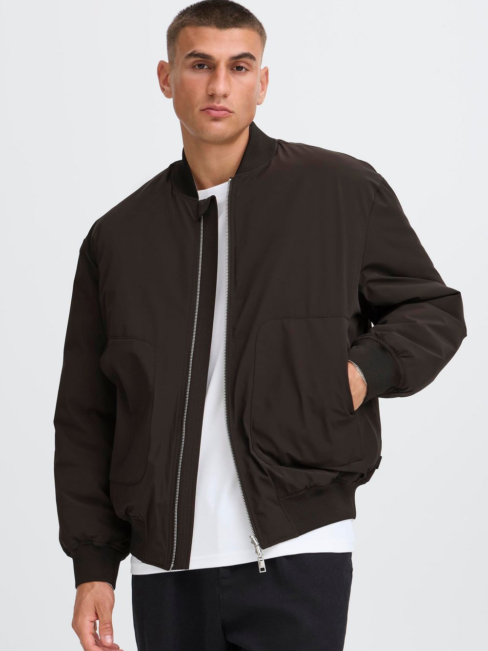 Solid Bomberjacke Herren schwarz, S