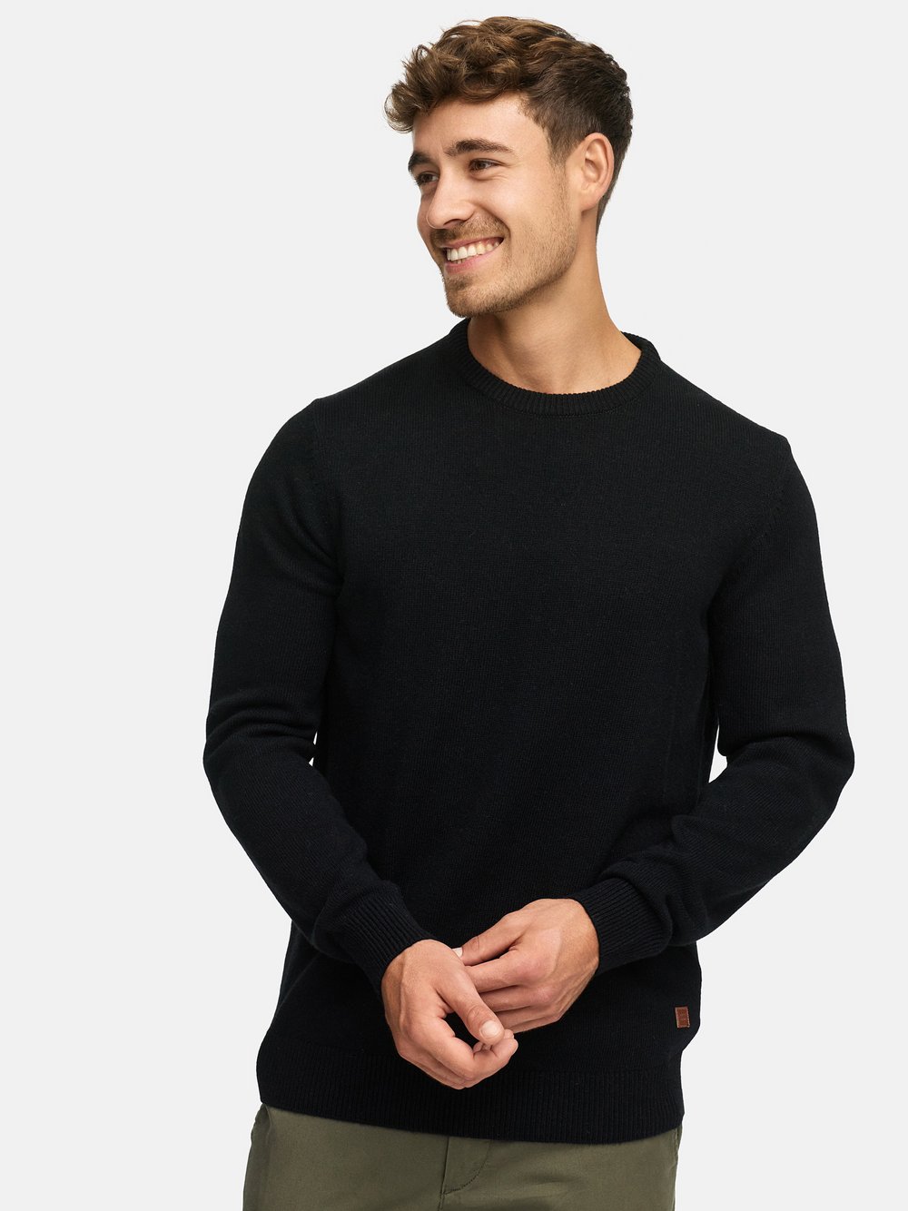 Indicode Strickpullover Herren Feinstrick schwarz, XL
