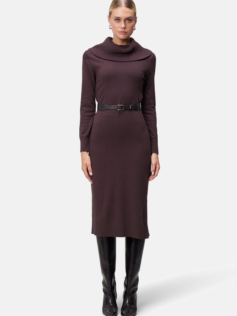 Thumbnail - zero Strickkleid Damen Viskose braun, 36