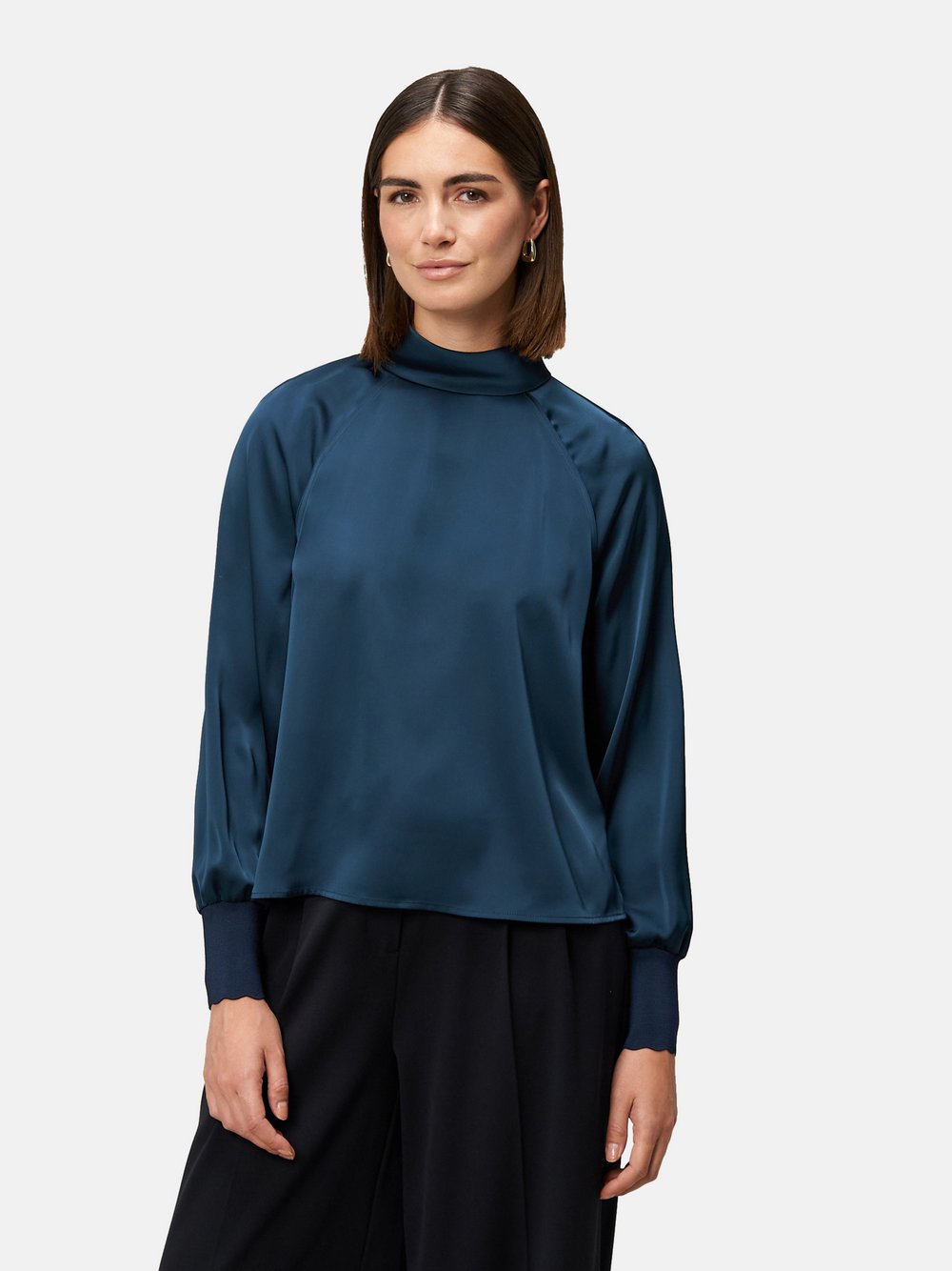 zero Satinbluse Damen blau, 44