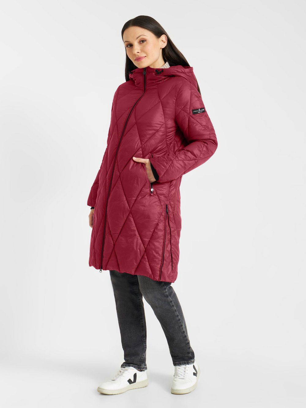 Frieda & Freddies Langmantel Damen rot, 44