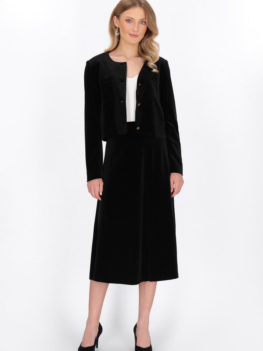 Dreimaster Blazer Damen Baumwolle schwarz, L