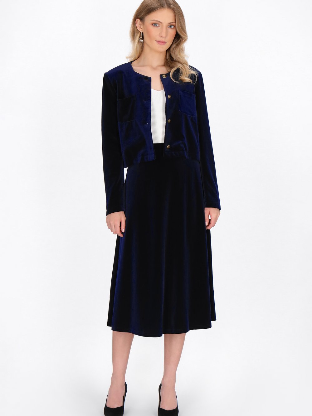 Dreimaster Blazer Damen Baumwolle blau, L