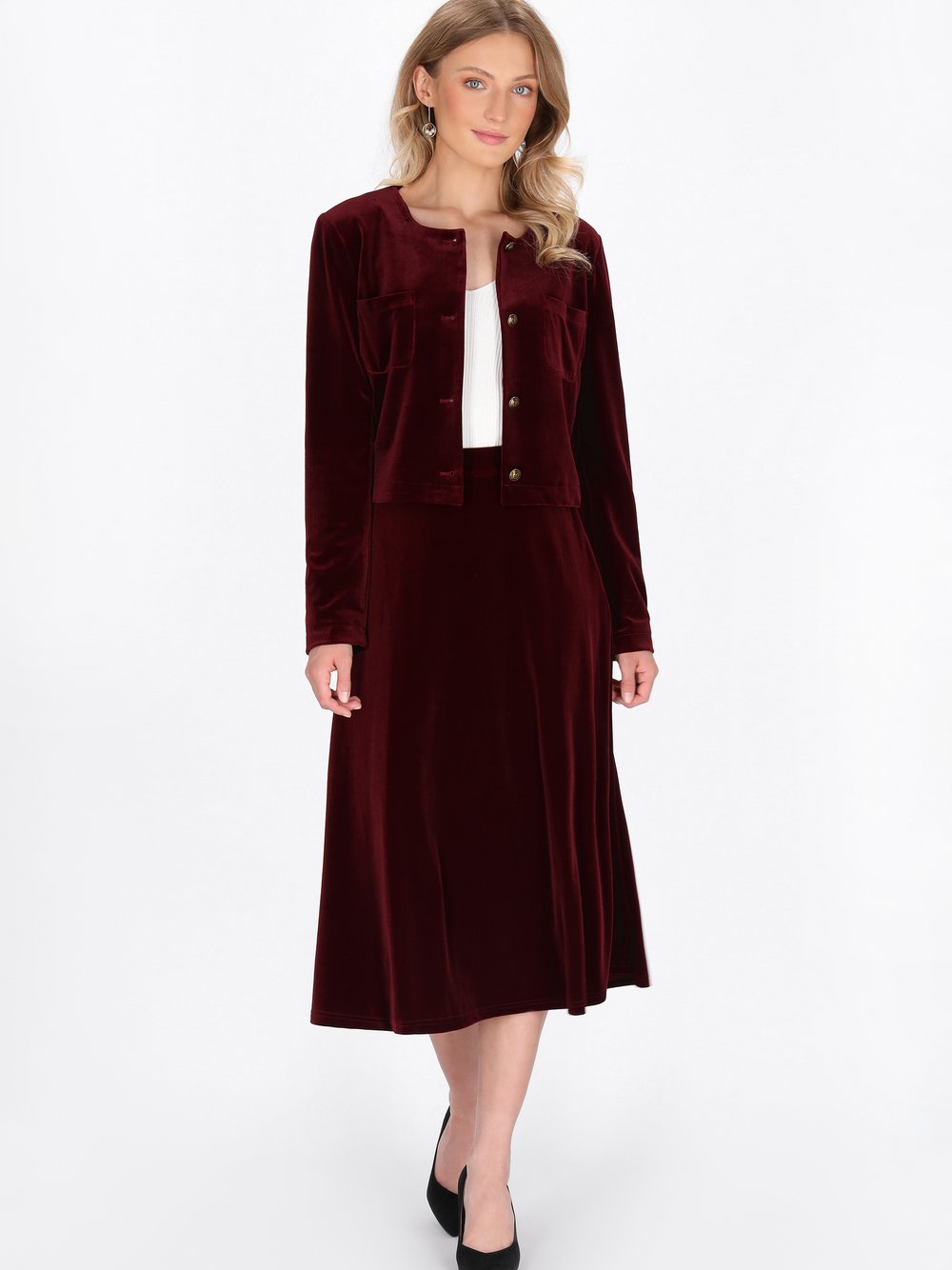 Dreimaster Blazer Damen Baumwolle rot, XL