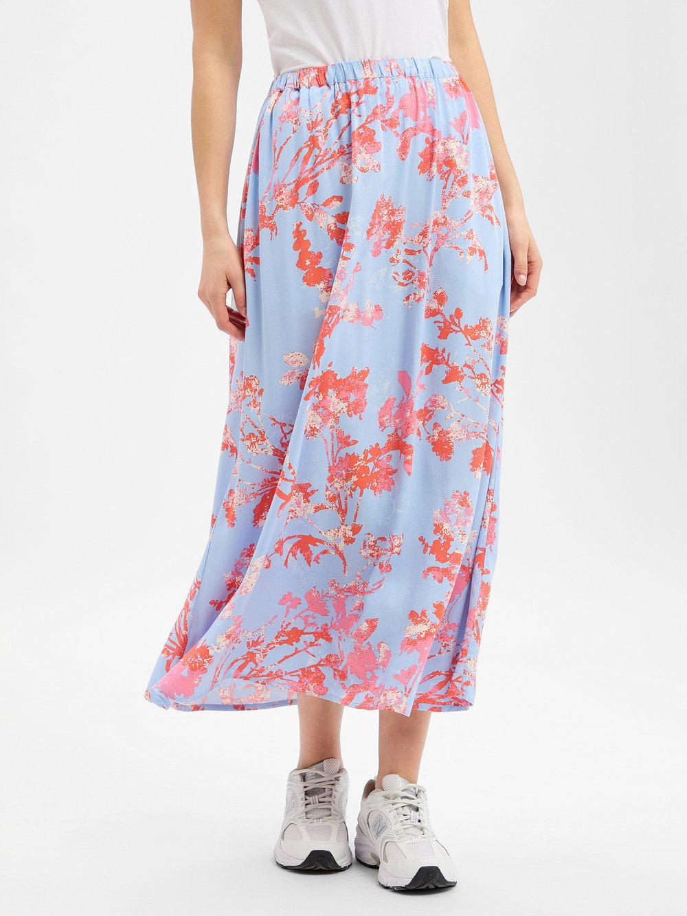 mbyM Maxirock Damen Viskose (100%) blau gemustert, M