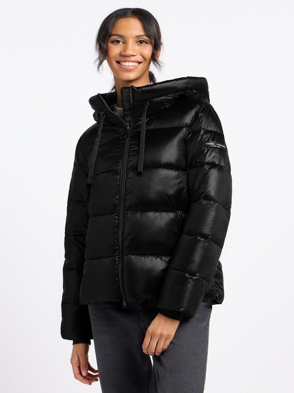Frieda & Freddies Steppjacke Damen schwarz, 40