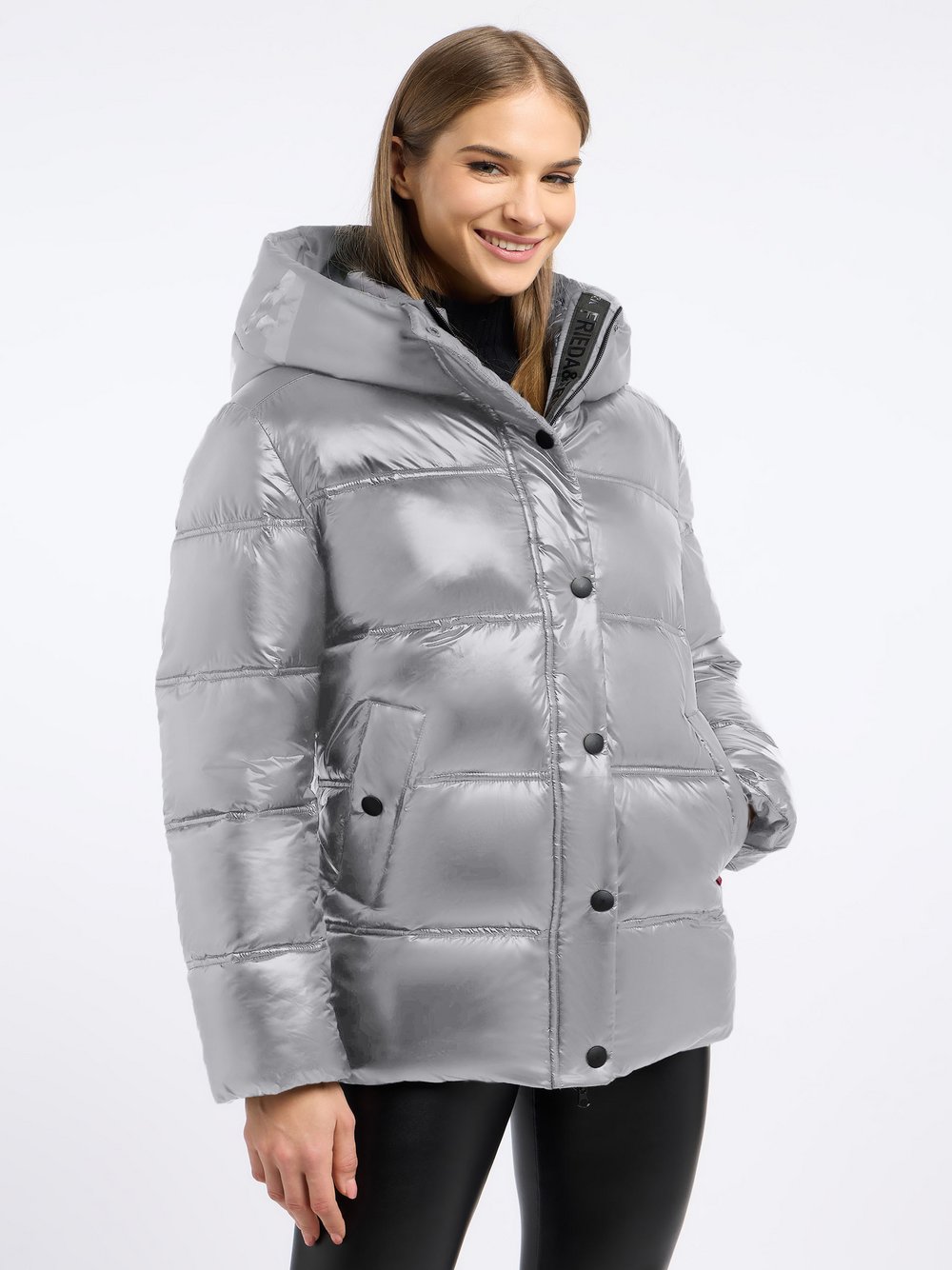 Thumbnail - Frieda & Freddies Winterjacke Damen grau, 34