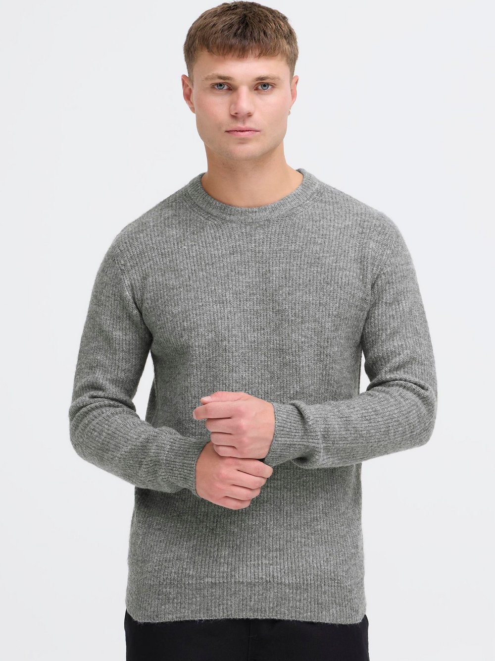 Indicode Strickpullover Herren grau meliert, XXXL