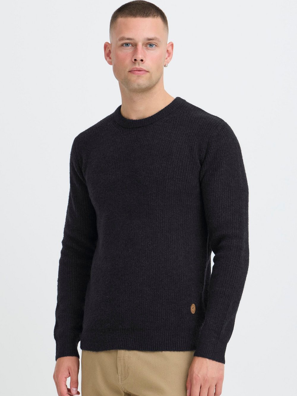 Indicode Strickpullover Herren schwarz meliert, XL