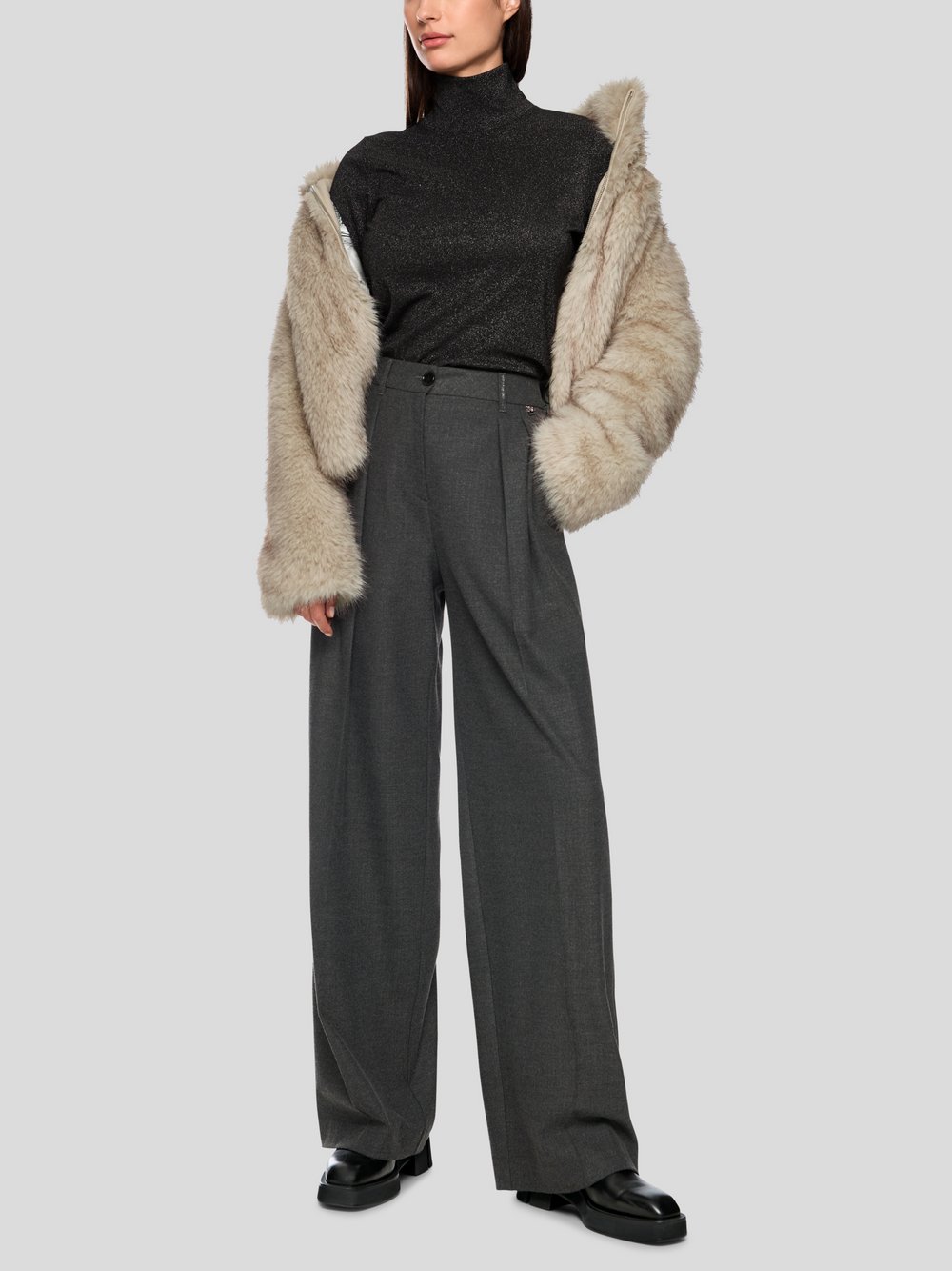 Thumbnail - Marc Cain Hose Damen grau gemustert, 44