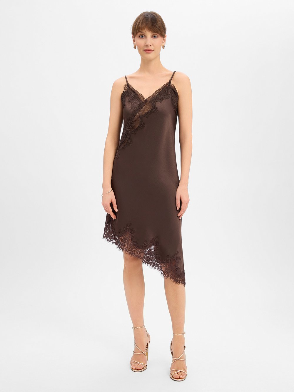 Neo Noir Satinkleid Damen braun, 38