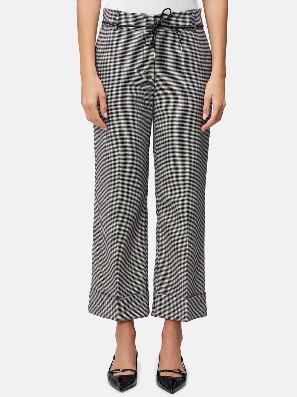 zero Hose Damen braun kariert, 36