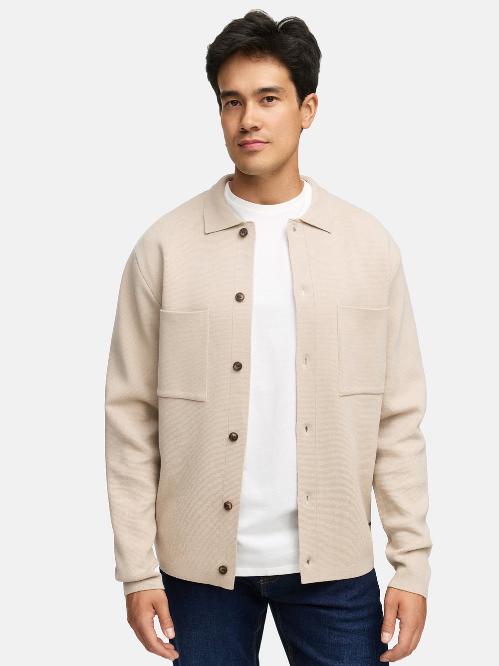 Indicode Strickjacke Herren Baumwolle beige, M