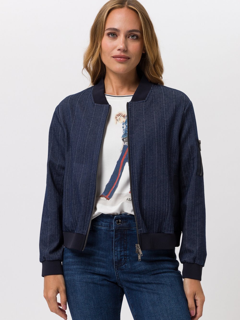 TUZZI Jacke Damen Viskose blau, 42