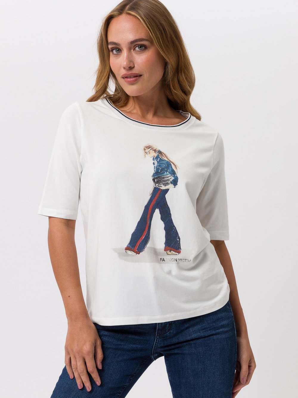 TUZZI Shirt Damen Modal weiß bedruckt, 48