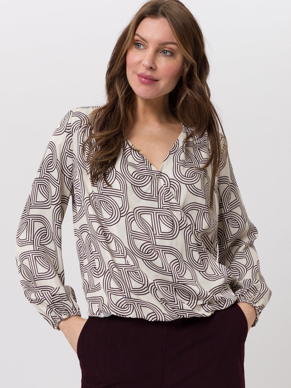 TUZZI Bluse Damen Viskose mehrfarbig bedruckt, 40