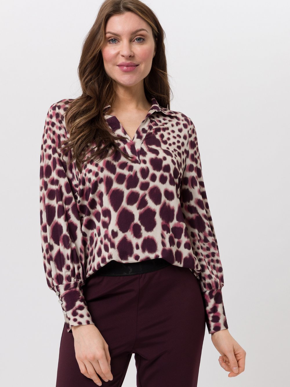 TUZZI Bluse Damen Viskose mehrfarbig gemustert, 44