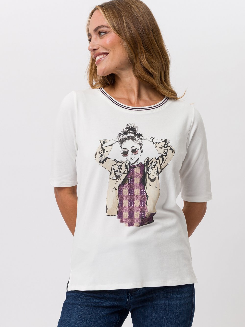 Thumbnail - TUZZI Shirt Damen Modal mehrfarbig bedruckt, 38