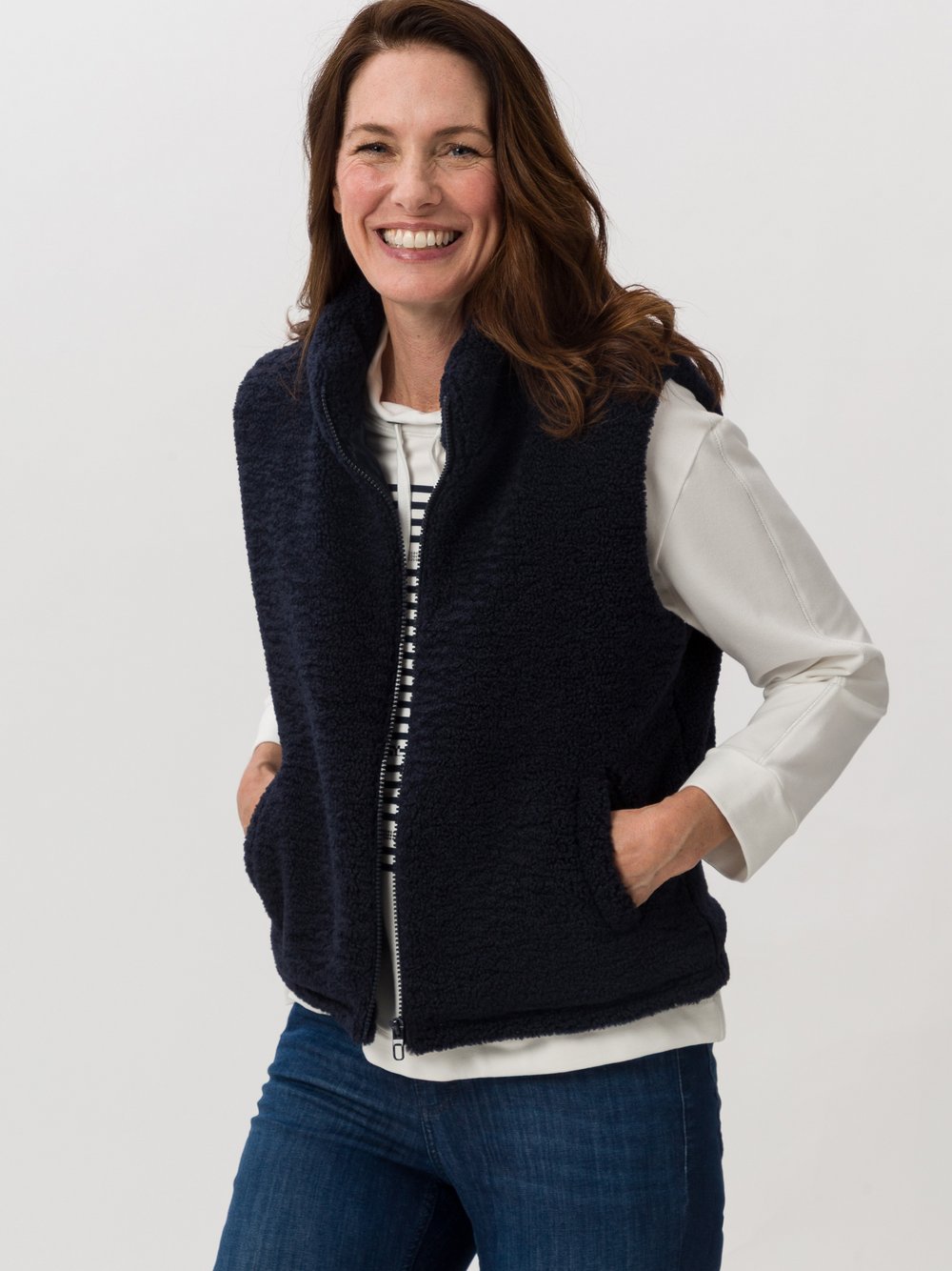 Frank Walder Weste Damen blau, 50