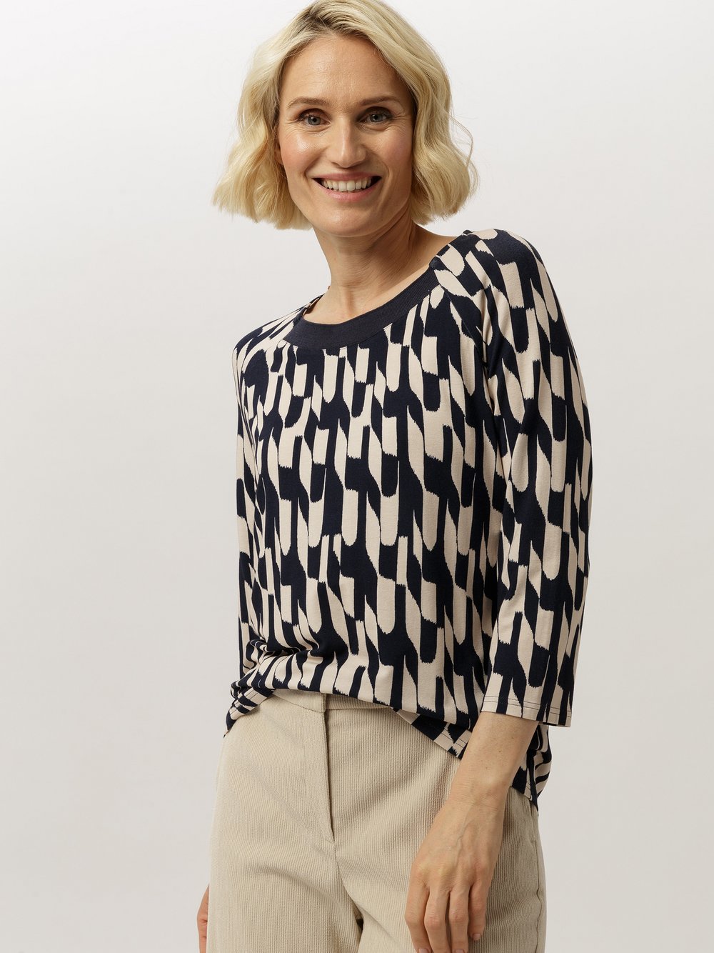 Frank Walder Shirt Damen Viskose mehrfarbig gemustert, 40