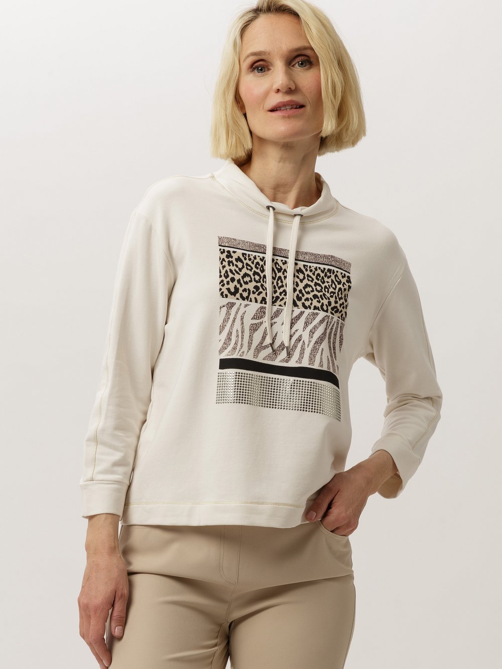 Frank Walder Sweatshirt Damen mehrfarbig bedruckt, 46