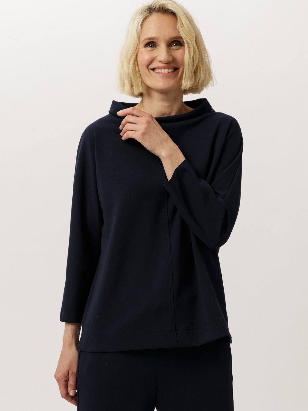 Frank Walder Sweatshirt Damen Modal blau, 42