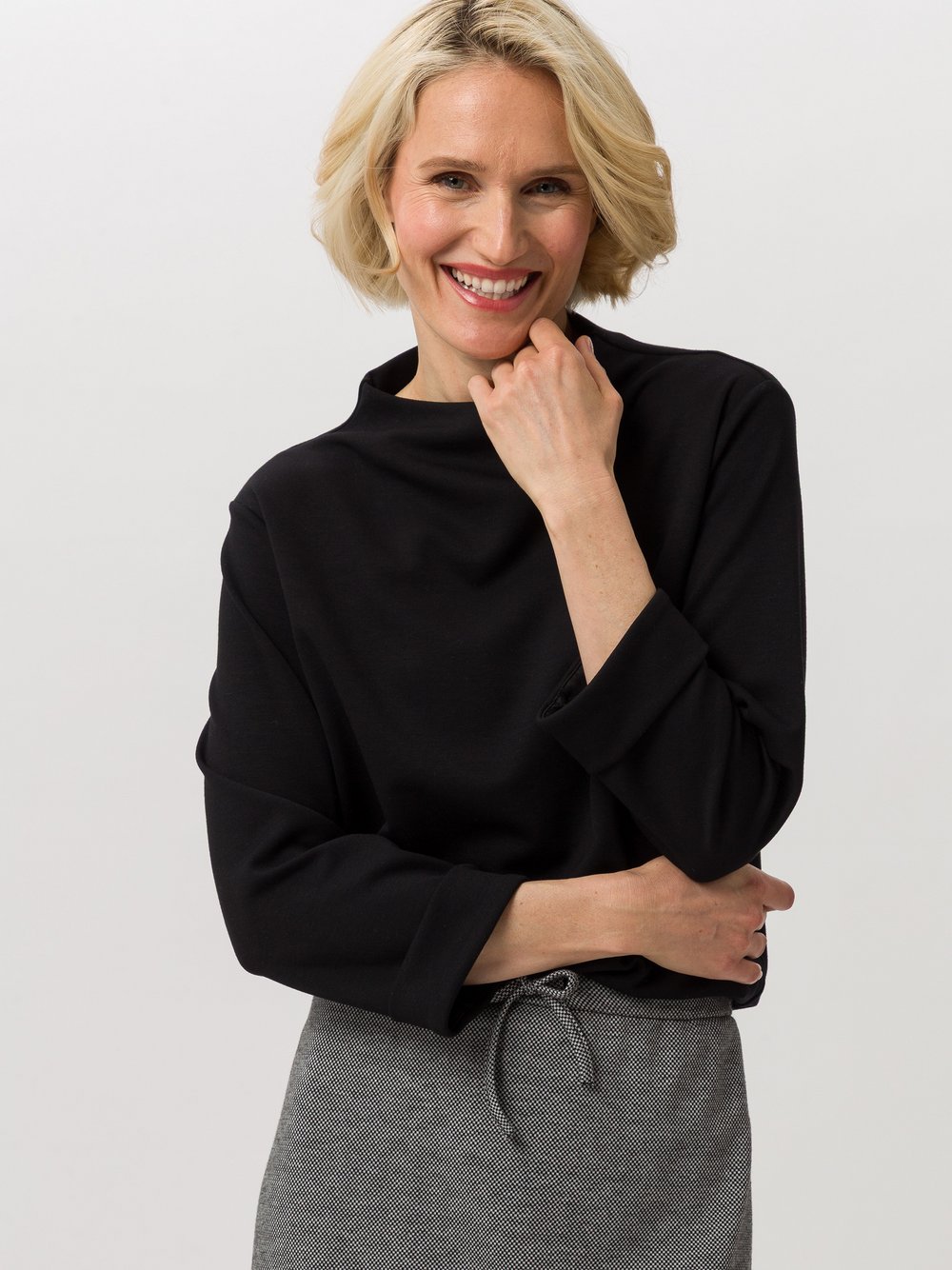 Thumbnail - Frank Walder Sweatshirt Damen Modal schwarz, 42