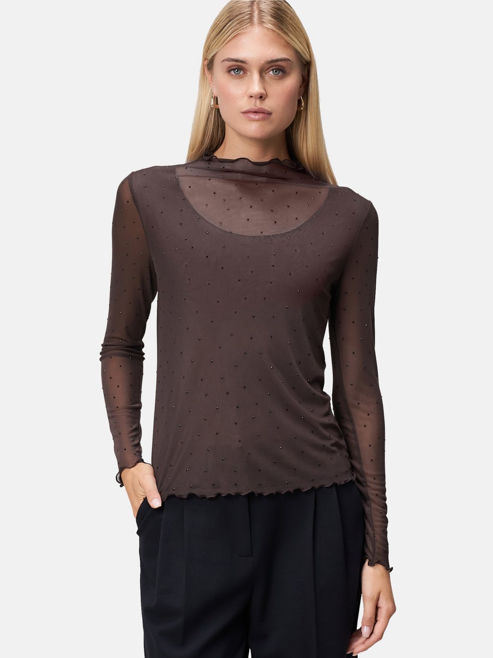 zero Meshshirt Damen braun, 44
